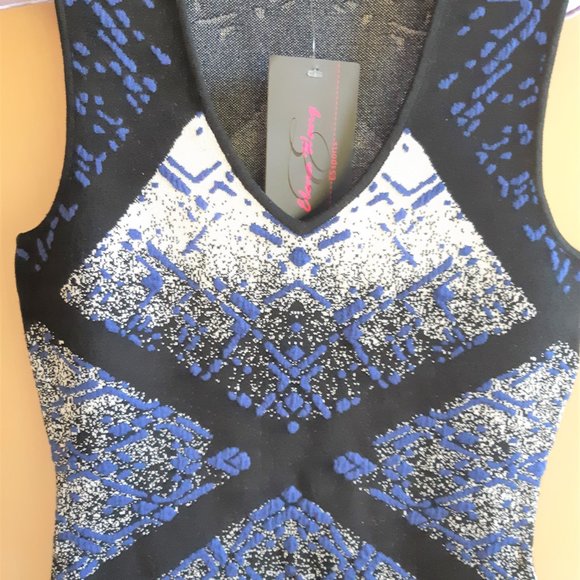 Elena Wang Multi Color  Slim Fit Bodycon dress. Says XS but fits bigger. - Picture 6 of 12